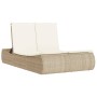 Tumbona doble con cojines ratán sintético beige de , Tumbonas - Ref: Foro24-368094, Precio: 280,42 €, Descuento: %