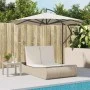 Double sun lounger with beige synthetic rattan cushions by , Loungers - Ref: Foro24-368094, Price: 314,03 €, Discount: %