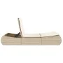 Double sun lounger with beige synthetic rattan cushions by , Loungers - Ref: Foro24-368094, Price: 314,03 €, Discount: %