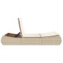 Tumbona doble con cojines ratán sintético beige de , Tumbonas - Ref: Foro24-368094, Precio: 280,42 €, Descuento: %