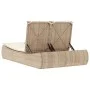 Double sun lounger with beige synthetic rattan cushions by , Loungers - Ref: Foro24-368094, Price: 314,03 €, Discount: %