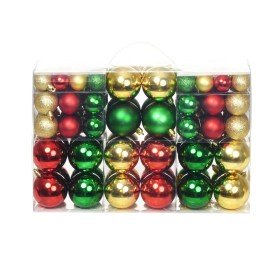 Bolas de Navidad 100 unidades rojo/dorado/verde en Decoración Festiva y Estacional | Comprar online en Foru.es