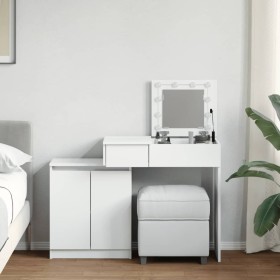 Tocador con luces LED blanco 115x37x110,5 cm de , Tocadores para dormitorios - Ref: Foro24-848227, Precio: 174,68 €, Descuent...