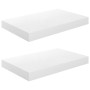 Estante flotante de pared 2 uds MDF blanco brillo 40x23x3,8 cm en Estanterías | Comprar online en Foru.es