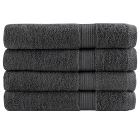 Toallas de sauna 4 uds 100% algodón antracita 80x200 cm 600 gsm de , Toallas - Ref: Foro24-137169, Precio: 89,32 €, Descuento: %