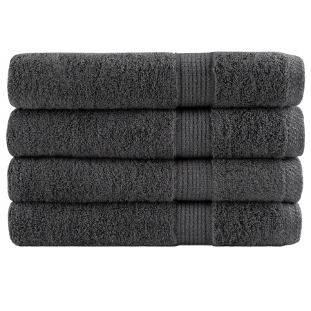 Toallas de sauna 4 uds 100% algodón antracita 80x200 cm 600 gsm de , Toallas - Ref: Foro24-137169, Precio: 89,32 €, Descuento: %