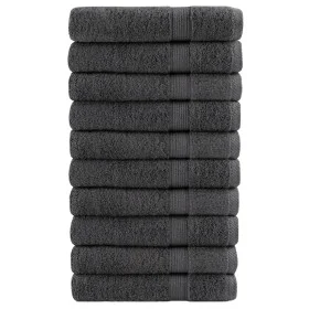 Toallas premium 10 uds 100% algodón antracita 100x200 cm 600gsm de , Toallas - Ref: Foro24-137174, Precio: 231,51 €, Descuent...