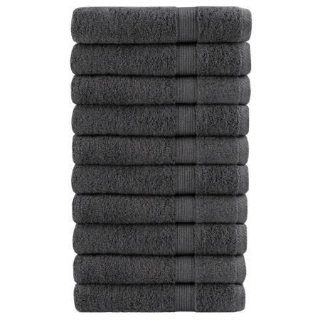 Toallas premium 10 uds 100% algodón antracita 100x200 cm 600gsm de , Toallas - Ref: Foro24-137174, Precio: 231,51 €, Descuent...