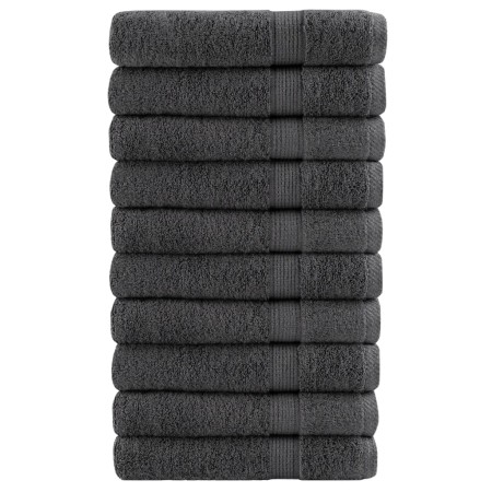 Toallas premium 10 uds 100% algodón antracita 100x200 cm 600gsm de , Toallas - Ref: Foro24-137174, Precio: 246,54 €, Descuent...