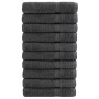 Toallas premium 10 uds 100% algodón antracita 100x200 cm 600gsm de , Toallas - Ref: Foro24-137174, Precio: 246,54 €, Descuent...