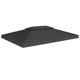 Toldo de cenador 2 niveles 310 g/m² 4x3 m negro de vidaXL, Cubiertas para carpas y cenadores - Ref: Foro24-312075, Precio: 73...