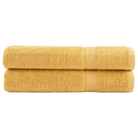 Toallas premium 2 uds 100% algodón amarillo 100x200 cm 600 gsm de , Toallas - Ref: Foro24-137293, Precio: 53,46 €, Descuento: %