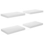 Estante flotante de pared 4 uds MDF blanco brillo 40x23x3,8 cm en Estanterías | Comprar online en Foru.es