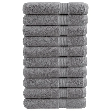 Toallas de sauna 10 uds 100% algodón gris 80x200 cm 600 gsm de , Toallas - Ref: Foro24-137316, Precio: 197,27 €, Descuento: %