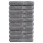 Toallas de sauna 10 uds 100% algodón gris 80x200 cm 600 gsm de , Toallas - Ref: Foro24-137316, Precio: 197,27 €, Descuento: %