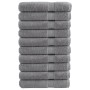 Toallas de sauna 10 uds 100% algodón gris 80x200 cm 600 gsm de , Toallas - Ref: Foro24-137316, Precio: 201,14 €, Descuento: %