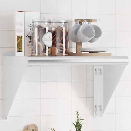 Estante de pared de acero inoxidable plateado 50x30x31 cm de , Estantes y estanterías - Ref: Foro24-30277, Precio: 62,68 €, D...