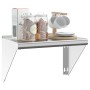 Estante de pared de acero inoxidable plateado 50x30x31 cm de , Estantes y estanterías - Ref: Foro24-30277, Precio: 62,68 €, D...