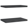 Estantes de pared 2 uds acero inoxidable negro 50x30x3 cm de , Estantes y estanterías - Ref: Foro24-30294, Precio: 42,50 €, D...