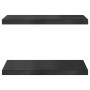Estantes de pared 2 uds acero inoxidable negro 50x30x3 cm de , Estantes y estanterías - Ref: Foro24-30294, Precio: 42,50 €, D...