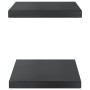 Estantes de pared 2 uds acero inoxidable negro 50x30x3 cm de , Estantes y estanterías - Ref: Foro24-30294, Precio: 42,50 €, D...