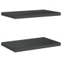 Estantes de pared 2 uds acero inoxidable negro 50x30x3 cm de , Estantes y estanterías - Ref: Foro24-30294, Precio: 42,50 €, D...