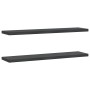 Estantes de pared 2 uds acero inoxidable negro 100x23,5x3 cm de , Estantes y estanterías - Ref: Foro24-30289, Precio: 46,86 €...