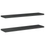 Estantes de pared 2 uds acero inoxidable negro 100x23,5x3 cm de , Estantes y estanterías - Ref: Foro24-30289, Precio: 46,86 €...