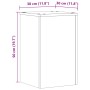 Soportes de plantas 2 uds madera ingeniería negro 30x30x50 cm de , Soportes para macetas - Ref: Foro24-852916, Precio: 49,09 ...