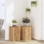 Soportes de plantas 2 uds madera roble artisian 30x30x50 cm de , Soportes para macetas - Ref: Foro24-852923, Precio: 59,19 €,...