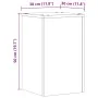 Soportes de plantas 2 uds madera roble artisian 30x30x50 cm de , Soportes para macetas - Ref: Foro24-852923, Precio: 59,19 €,...