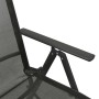 Silla de jardín reclinables 2 uds textileno aluminio negro de vidaXL, Sillas de jardín - Ref: Foro24-312195, Precio: 183,85 €...