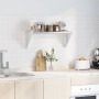 Estante de pared de acero inoxidable plateado 75x30x31 cm de , Estantes y estanterías - Ref: Foro24-30275, Precio: 54,89 €, D...