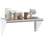 Estante de pared de acero inoxidable plateado 75x30x31 cm de , Estantes y estanterías - Ref: Foro24-30275, Precio: 54,89 €, D...