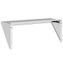 Estante de pared de acero inoxidable plateado 75x30x31 cm de , Estantes y estanterías - Ref: Foro24-30275, Precio: 54,89 €, D...