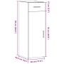 Aparador de madera de ingeniería gris Sonoma 30x42,5x93 cm de , Aparadores - Ref: Foro24-846276, Precio: 69,80 €, Descuento: %