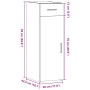 Aparador de madera de ingeniería gris hormigón 30x42,5x93 cm de , Aparadores - Ref: Foro24-846274, Precio: 66,96 €, Descuento: %