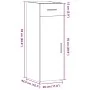 Engineered wood sideboard in concrete grey, 30x42.5x93 cm by , Sideboards - Ref: Foro24-846274, Price: 66,08 €, Discount: %