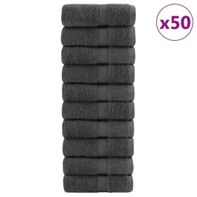 Toallas invitados 50 uds 100% algodón antracita 30x50 cm 600gsm de , Toallas - Ref: Foro24-137155, Precio: 99,89 €, Descuento: %