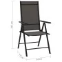 Sillas de jardín plegables 6 unidades textilene negro de vidaXL, Sillas de jardín - Ref: Foro24-312179, Precio: 294,79 €, Des...