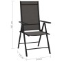 Sillas de jardín plegables 6 unidades textilene negro de vidaXL, Sillas de jardín - Ref: Foro24-312179, Precio: 298,99 €, Des...