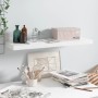 Estante flotante de pared blanco brillante MDF 80x23,5x3,8 cm en Estanterías | Comprar online en Foru.es