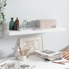 Estante flotante de pared blanco brillante MDF 80x23,5x3,8 cm en Estanterías | Comprar online en Foru.es