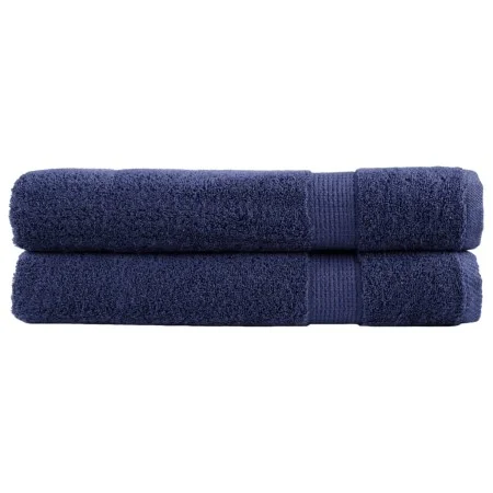 Toallas de sauna 2 uds 100% algodón azul marino 80x200cm 600gsm de , Toallas - Ref: Foro24-137266, Precio: 46,32 €, Descuento: %