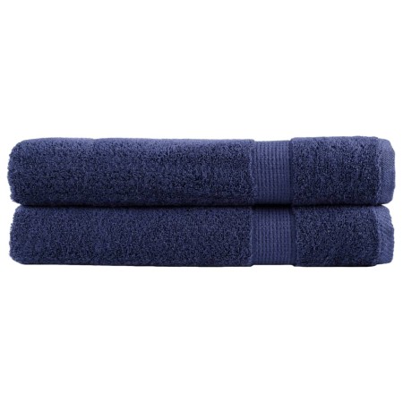 Toallas de sauna 2 uds 100% algodón azul marino 80x200cm 600gsm de , Toallas - Ref: Foro24-137266, Precio: 47,21 €, Descuento: %