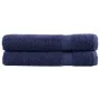 Toallas de sauna 2 uds 100% algodón azul marino 80x200cm 600gsm de , Toallas - Ref: Foro24-137266, Precio: 46,32 €, Descuento: %