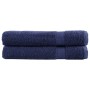 Toallas de sauna 2 uds 100% algodón azul marino 80x200cm 600gsm de , Toallas - Ref: Foro24-137266, Precio: 47,21 €, Descuento: %