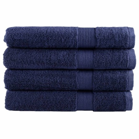 Toallas premium 4 uds 100% algodón azul marino 100x200cm 600gsm de , Toallas - Ref: Foro24-137270, Precio: 95,61 €, Descuento: %