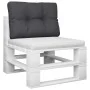Cojín para sofá de palets de tela negro 50x40x12 cm de , Cojines para sillas y sofás - Ref: Foro24-360542, Precio: 24,38 €, D...
