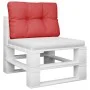 Cojín para sofá de palets de tela rojo 60x40x12 cm de , Cojines para sillas y sofás - Ref: Foro24-360563, Precio: 18,79 €, De...
